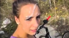 Facial on the biking trail