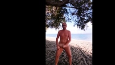 German male nude at the beach